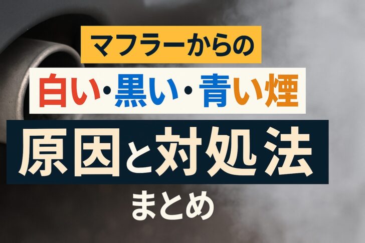 マフラーから白い・黒い・青い煙が出たときの原因と対処法まとめ