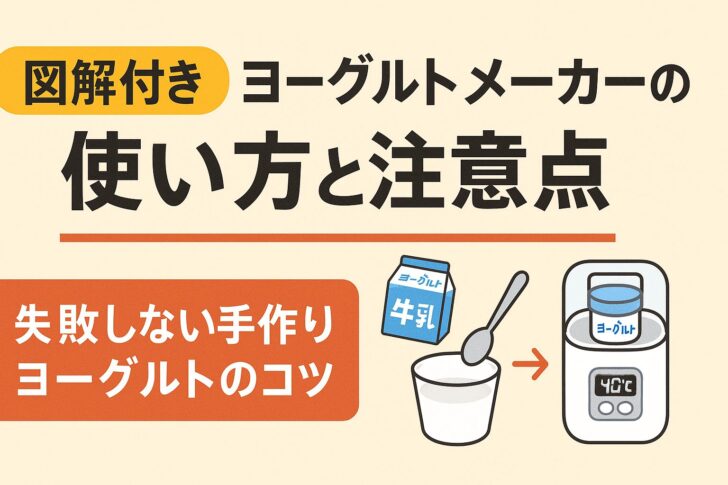 【図解付き】ヨーグルトメーカーの使い方と注意点|失敗しない手作りヨーグルトのコツ