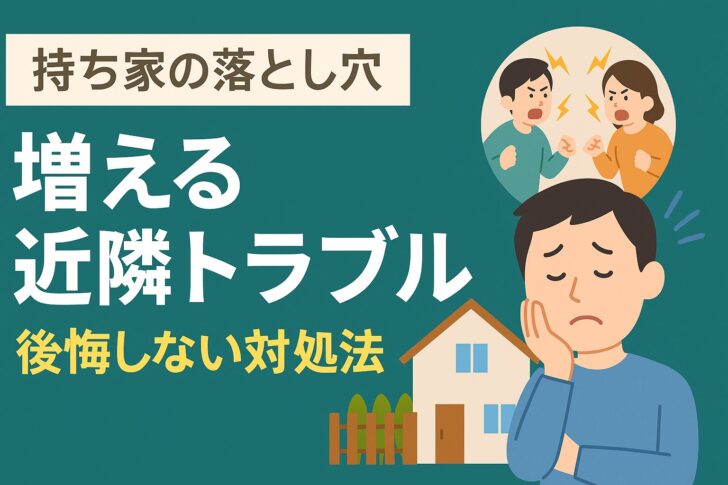 【持ち家の落とし穴】増える近隣トラブルと後悔しない対処法