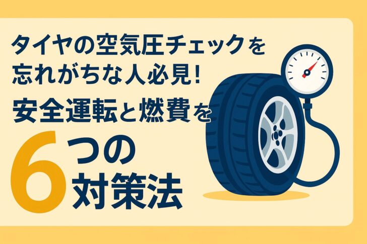 タイヤの空気圧チェックを忘れがちな人必見!安全運転と燃費を守る6つの対策法