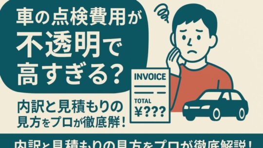 車の点検費用が不透明で高すぎる？内訳と見積もりの見方をプロが徹底解説！