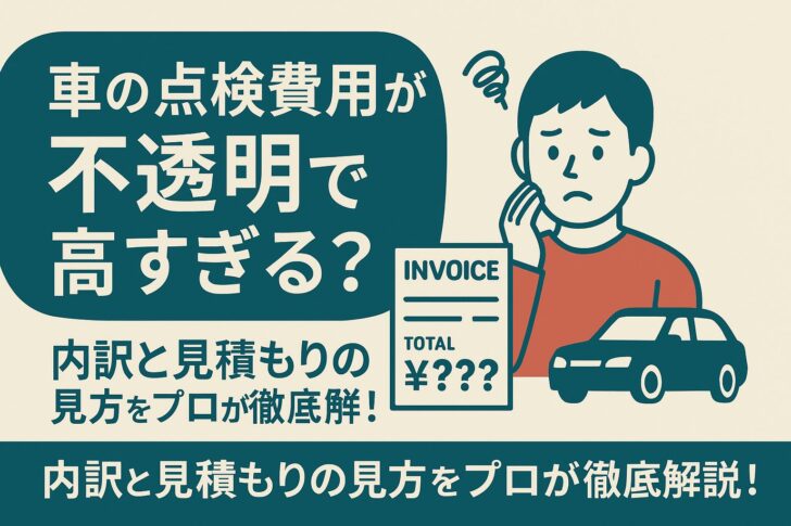 車の点検費用が不透明で高すぎる？内訳と見積もりの見方をプロが徹底解説！