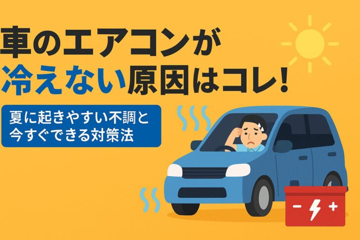 車のエアコンが冷えない原因はコレ!夏に起きやすい不調と今すぐできる対策法