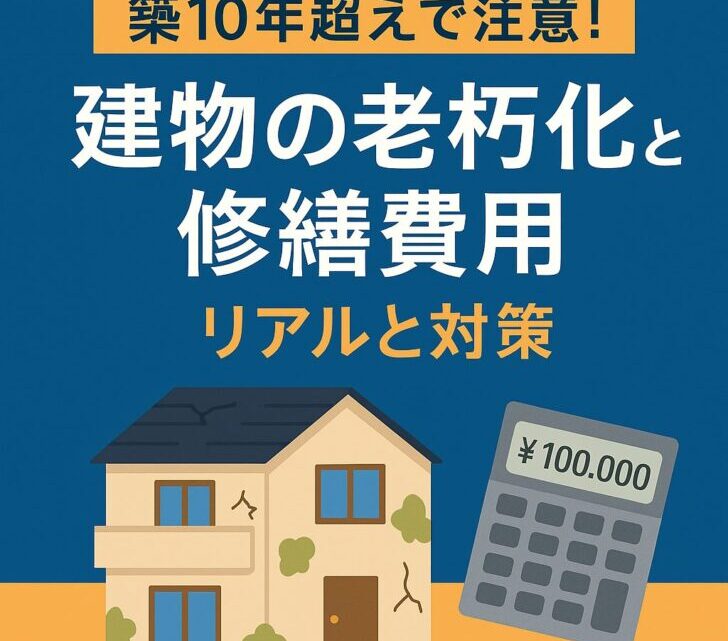 【築10年超えで注意！】建物の老朽化と修繕費用のリアルと対策