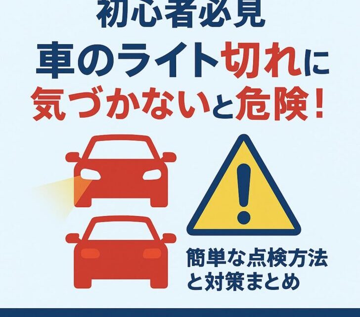 【初心者必見】車のライト切れに気づかないと危険!簡単な点検方法と対策まとめ