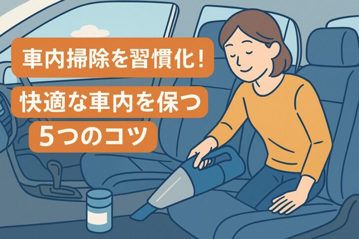 【車内掃除しない人必見】室内清掃をサボると損する!簡単に続けられる対処法と習慣化のコツ