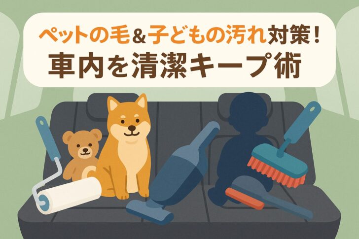車内のペットの毛や子どもの汚れが取れない!プロ直伝の掃除&予防テクニック10選