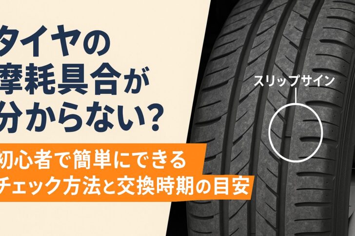 タイヤの摩耗具合が分からない?初心者でも簡単にできるチェック方法と交換時期の目安