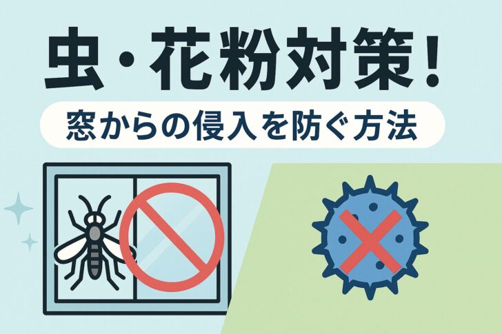 虫・花粉対策！窓からの侵入を防ぐ方法【2025年最新版】