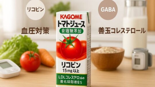 【機能性表示食品】カゴメ トマトジュースがすごい！血圧・コレステロール対策にGABAとリコピンが効く理由とは？