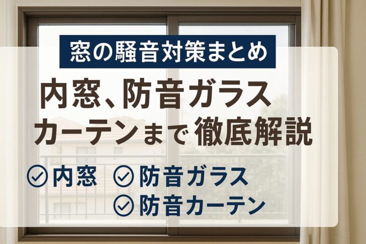 窓の騒音対策まとめ｜内窓、防音ガラス、カーテンまで徹底解説