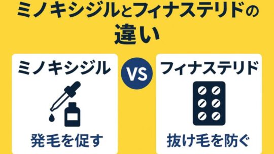 【どっちが効く？】ミノキシジルとフィナステリドの違いを徹底比較！薄毛対策の最前線2025