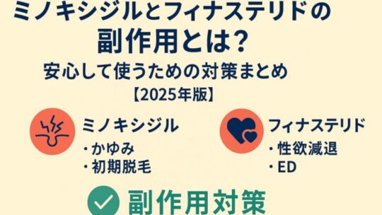 ミノキシジルとフィナステリドの副作用とは？安心して使うための対策まとめ【2025年版】