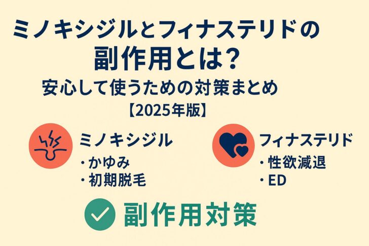 ミノキシジルとフィナステリドの副作用とは？安心して使うための対策まとめ【2025年版】