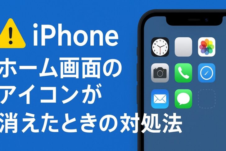 iPhoneでホーム画面のアイコンが消えたときの対処法まとめ