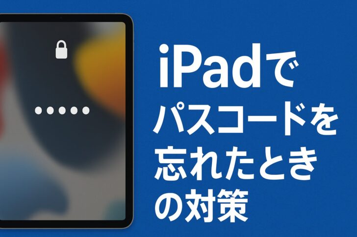 iPadでパスコードを忘れたときの対策(できるだけ詳しく)