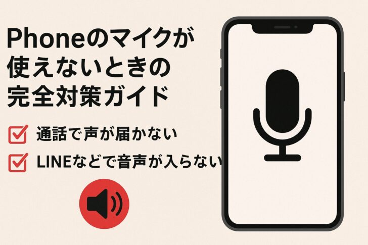iPhoneのマイクが使えないときの完全対策ガイド