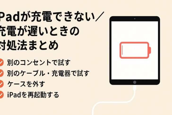 iPadが充電できない/充電が遅いときの対処法まとめ