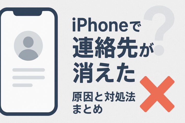 iPhoneで「連絡先が消えた」ときの原因と対処法まとめ
