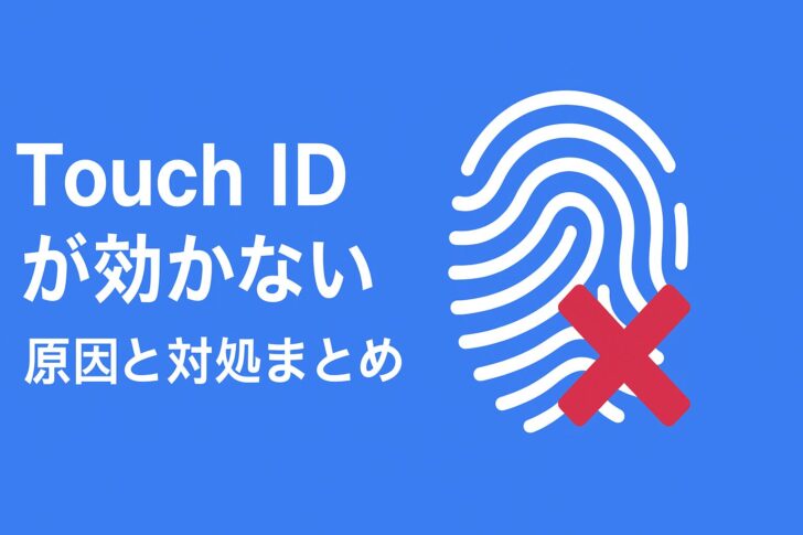 Touch IDが効かない:原因と対処まとめ