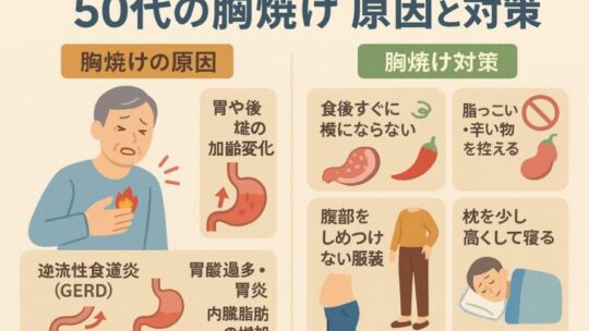50代の胸焼けは要注意！原因と今すぐできる対策