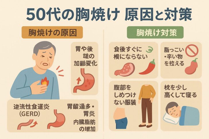 50代の胸焼けは要注意!原因と今すぐできる対策