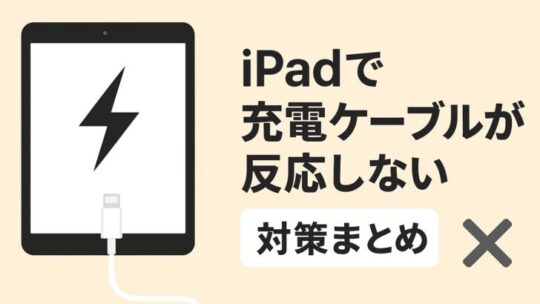 iPadで「充電ケーブルが反応しない」ときの対策まとめ