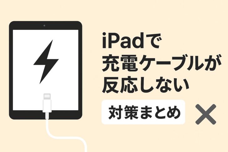 iPadで「充電ケーブルが反応しない」ときの対策まとめ