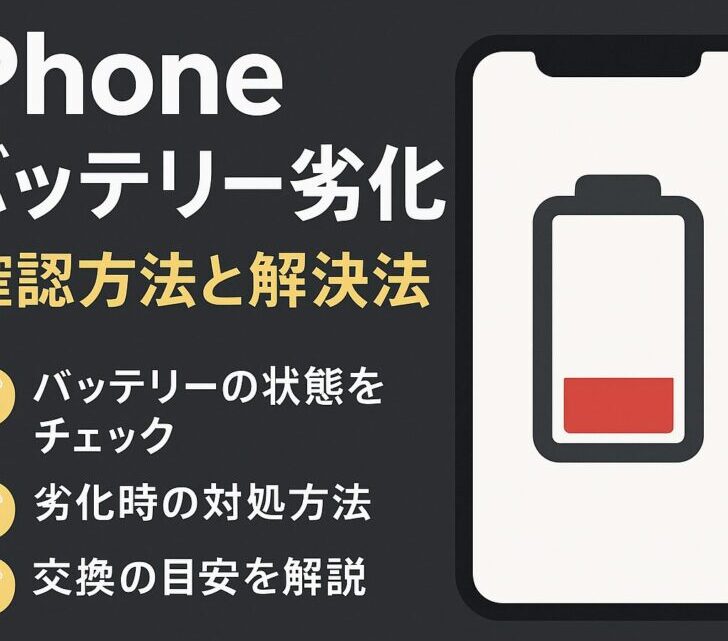 iPhoneバッテリー劣化の確認方法と解決法