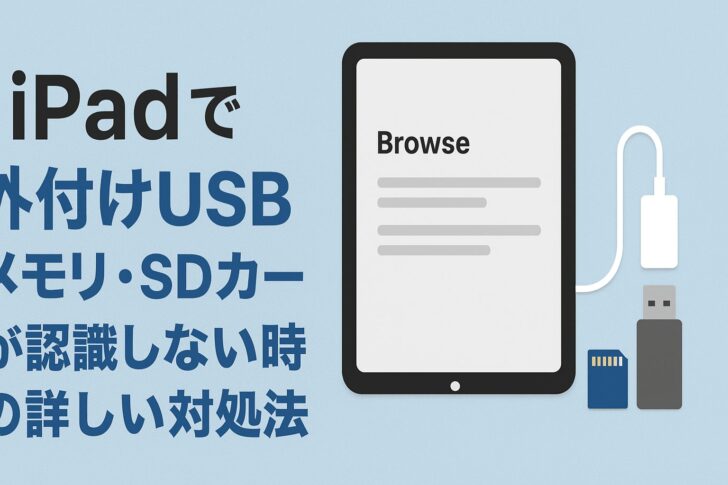 iPadで外付けUSBメモリ・SDカードが認識しない時の詳しい対処法
