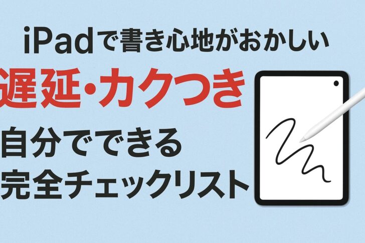 iPadで書き心地がおかしい（遅延・カクつき） — 自分でできる完全チェックリスト
