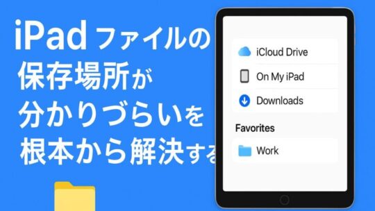 iPadで「ファイルの保存場所が分かりづらい」を根本から解決するフルガイド