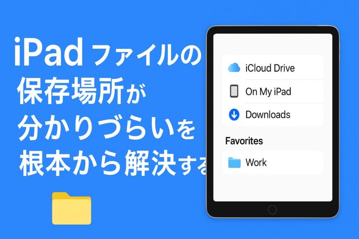 iPadで「ファイルの保存場所が分かりづらい」を根本から解決するフルガイド