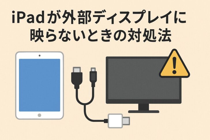 iPadが外部ディスプレイに映らないときの対処法(できるだけ詳しく)