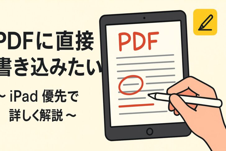 PDFに直接書き込みたい — iPad優先で詳しく解説