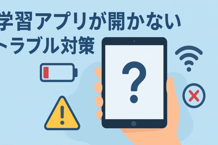 学習アプリが開かないトラブル対策（詳細チェックリスト）